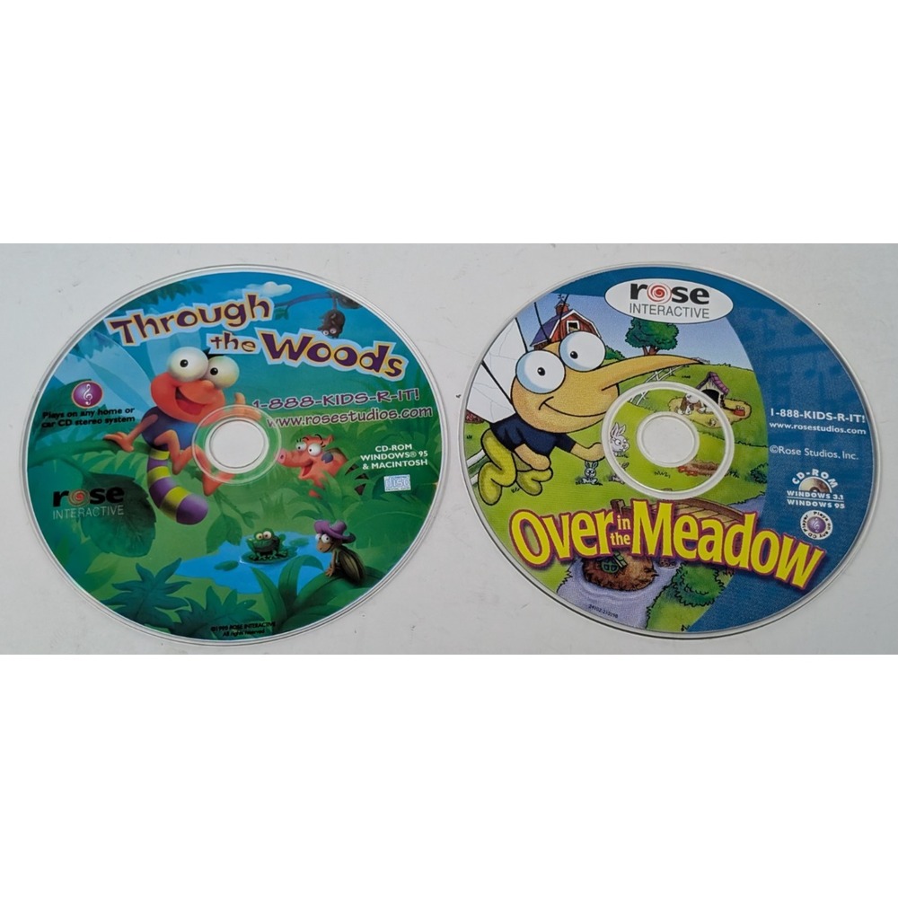 Through‎ The Woods & Over In The Meadow Rose Interactive PC Game Vintage Lot